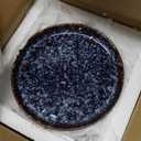 Ceramic dinner plates set of 4, Dessert & Salad plates for party and wedding, Microwave safe porcelain plates set, 8 Inch-Speckled Bluish Purple