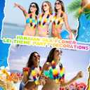 Set of 36 Hawaiian Leis Flower Lei Hawaiian Necklace Tropical Hawaii Luau Party Favors Decoration for Beach Birthday Graduation Kids Photo Prop, 41 Inches (Rainbow)