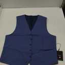 Mens 2-Piece Linen Summer Suit - Beach Wedding Guest Outfit with Vest and Shorts Set, Size XL