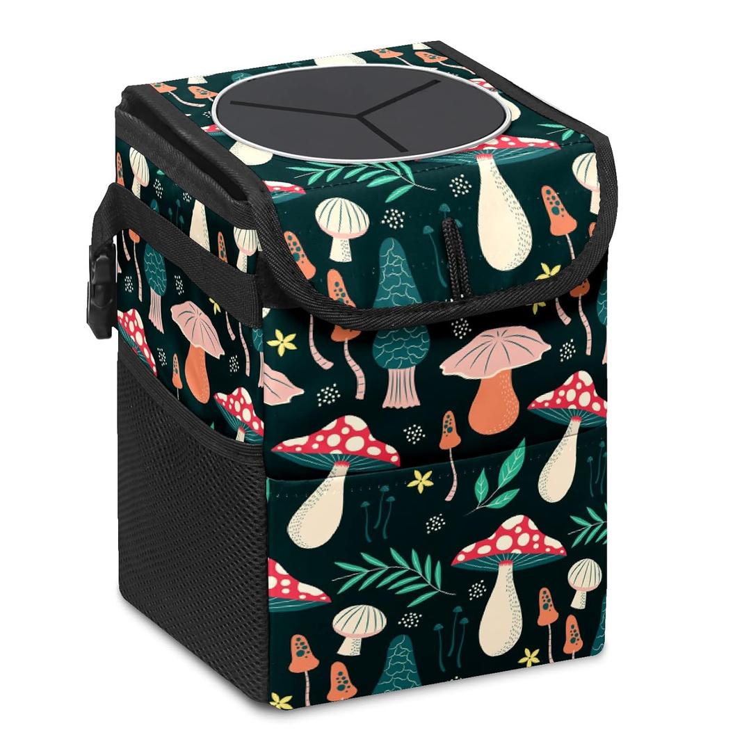 Car Trash Can  Multi-Purpose, Lightweight and Portable with Durable Water-Resistant Coating, No Installation Required, Practical and Ample Capacity, Variety of Colors.Mushroom