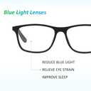 Clear Readers by SAV Eyewear, ECLB01 Blue Light Reading Glasses - Value Priced, Lightweight Frames, Scratch-Resistant Blue Light Lenses (Smoke, 2.75, Diopters)
