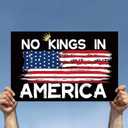3 x No Kings in America Yard Sign, Double Sided, 12 x 18 inches, Weatherproof Corrugated Plastic with H Stakes