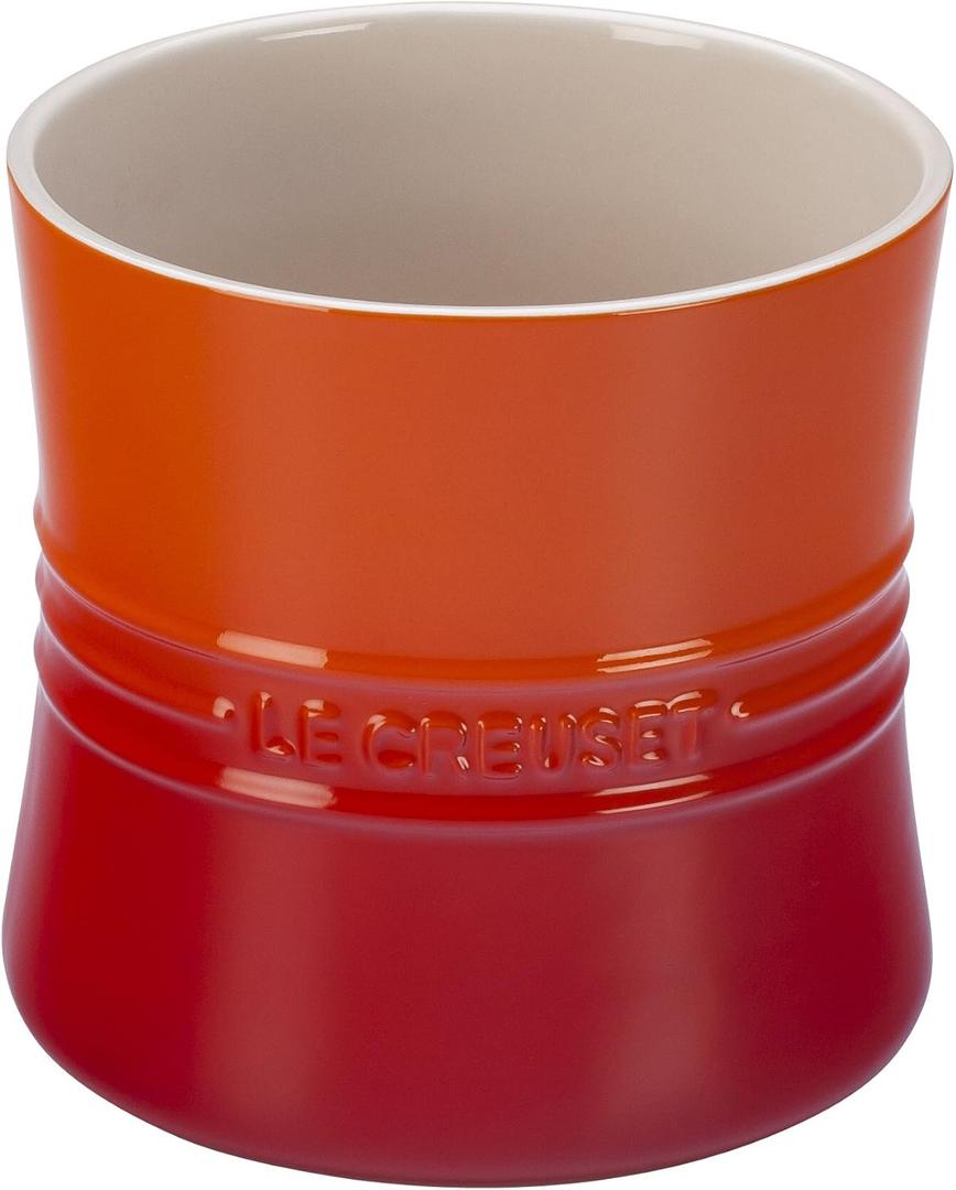 Le Creuset Stoneware Utensil Crock, 2.75 qt., Flame