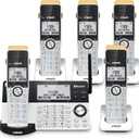 VTech IS8151-5 Super Long Range 5 Handset DECT 6.0 Cordless Phone for Home with Answering Machine, 2300 ft Range, Call Blocking, Bluetooth, Headset Jack, Power Backup, Intercom, Expandable to 12 HS