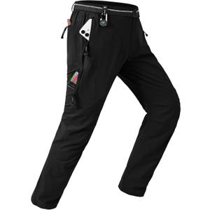TBMPOY Men's Lightweight Hiking Pants with Belt 5 Zip Pockets Waterproof Quick-Dry Travel Fishing Work Outdoor Pants, US L