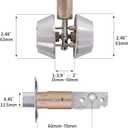 Double keyed Deadbolt Lock - Keyed on Both Sides, 2-Way Adjustable Cylinder Deadbolt (Privacy/Passage), Satin Stainless Steel (Silver, Single Cylinder) (Silver, Double Side)