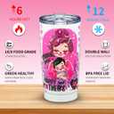 20oz Mom Tumbler Insulated Thermal Coffee Cup - Portable Travel Mug with Cute Cartoon Patterns, Leak-Proof for Mom, Great Mothers Day Gift for Daily Use Office OutdoorWhite