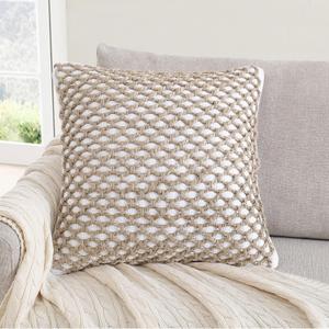 Boho Living 18x18 White Throw Pillow Covers with Pillow Insert Included, Pack of 1