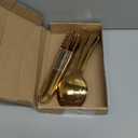 12PCS Stainless Steel Serving Utensils Sets with 8 Large Serving Spoons,4 Serving Tongs,Gold Serving Utensills Sets for Buffet Catering Banquet Party (Gold)