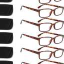Kerecsen 6-Pack Reading Glasses Blue Light Blocking,Spring Hinge Readers for Men Women,Computer Eyeglasses