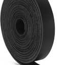 Ringsun 1/2 Inch Wide Flat Leather Straps for Crafts, Full Grain Leather Strips Cord String for Crafts, Tooling (2mm Thick 72.5 Inches Long Black)