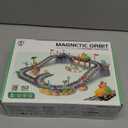 153PCS Magnetic Tiles Road Set with Toy Car & Flowers Building Toy, Magnet Tiles for Kids, Magnetic Building Blocks, STEM Toy Gift for Boys and Girls, Garden Track Themed