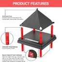 Chick Brooder Heating Plate with Anti Stand Cone, Adjustable Height Brooder Heater for Chicks, Downward Heat Distribution for Outdoor Barns & Coops (10" x 10" Black)