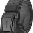 JUKMO Stretch Tactical Belt for Men, Military Work Rigger Hiking 1.5" Elastic Nylon Web Ratchet Quick Release Belt (Gray, M)