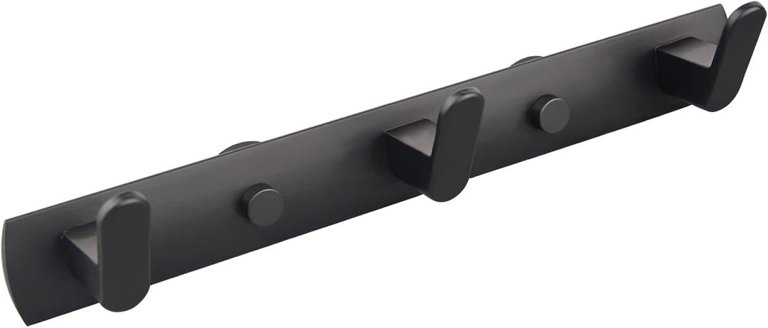 Magnetic Coat Hooks,Heavy Duty Magnetic Key Rack,Strong Rubber Magnetic Hanger for Refrigerator,Metal Cabinet,Door,Hanging Coat, Towel, Bag, Scarf, Helmet(Matte Black/3 Hooks)