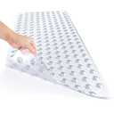 Shower Mat Non Slip 40 x 16 Inches, Shower Stall Mats with Suction Cups and Drain Holes, Non Slip Bath Mat for Tub for Elderly & Kids, Clear