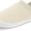 STQ Women's Slippers Indoor with Slip on Cozy House Shoes Non Slip Warm Loafers (6, Beige)