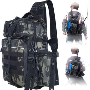 BLISSWILL Outdoor Tackle Bag - Large Water-Resistant Fishing Backpack 