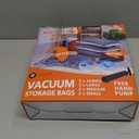 12 Pack Vacuum Storage Bags (3 Jumbo, 3 Large, 3 Medium, 3 Small),Plastic Packaging Bags,Space Saver Sealer Compression Bags with Travel Hand Pump for Blankets, Comforters, Pillows, Clothes Storage