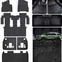 Floor Liners & Cargo Liners & Backrest Mat for 2025 KIA Carnival Hybrid VersionNon Pure Fuel,TPE All Weather Protection Car Floor Mats with Trunk Mat Covering The Backrest