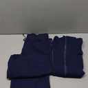 ANRABESS Women 2 Piece Outfits 2025 Fall Fashion Airport Wide Leg Pants Lounge Set Leisure Travel Vacation Clothes Sweatsuits (Small, Navy Blue)