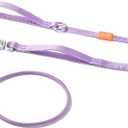 HowGo Slip Lead Dog Leash with Padded Handles | Lightweight Dog Training Leash with 360Swivel Anti-Tangle | Heavy-Duty Lead and Collar for Large Medium and Small, No-Pull Walking (Lavender, 5.5FT)