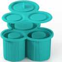 Hernandez Bro's Silicone Ice Cube Tray with lid, Ice Mold For Stanley Cup, Suitable for 40 Ounces, Easy Release Mold for Stanley Cups Cocktails (Cyan), Large, SICT0002