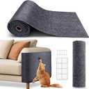 Cat Scratch Furniture Protector, Trimmable Self-Adhesive Carpet, DIY Climb Cat Scratcher Mat for Covering Cat Tower and Couch Protector from Cat Claws (78.7x15.8in Dark Gray)