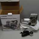 Mattress Vacuum Cleaner, 16kPa Bed Vacuum Cleaner with 253.7nm UV-C Light, Ultrasonic & 140 Heating, Dual Cup & Widen Suction Port Handheld Vacuums for Bed, Sofa, Couch, Crib (500W, Corded) (Silver)