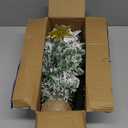 Small Mini Table top Flocked Christmas Tree with 50 LED Lights 24 Inch /2FT Little Prelit Christmas Tree Decorated Gift Boxes and Hanging Ornaments for DIY Christmas Decoration