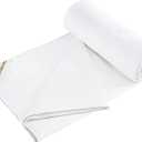 YOUR MOON Luxurious Summer/Spring Lightweight Mulberry Silk Comforter Queen Size,100% Natural Long Strand Silk Fill Duvet Blankets, Luxury Bedding Summer, Noiseless Cotton Shell (White)