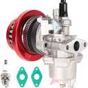 PZ13 13mm Carburetor Carb Air Filter Stack For 47cc 49cc Mini ATV Quad Dirt Pocket Bike Cag Mini Moto Moped Scooter Motocross Red