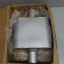 Universal Mufflers, Performance Automotive Exhaust Muffler, Single Chamber center in/center out, silver (2")