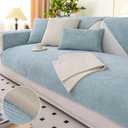 Fuzzy Pet Cover for Couch,Chenille Pet Couch Furniture Protector,Non Slip Sofa Covers Furniture Protector,Funny Plush Couch Cover,All Seasons Generic Cover for Sofa,43.3x63in,Su-Gray