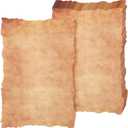 Harloon 50 Pcs Vintage Old Looking Cotton Watercolor Paper Cardstock Blank 200 GSM Thick Antiqued Deckle Edge Virgin Paper for Drawing Writing Printing Invitations Greeting (4x6 Inch)