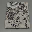 jinchan Linen Floral Curtains 63 Inch Length for Living Room Bedroom Light Filtering Farmhouse Peony Flower Drapes Rustic Window Curtain Set Rod Pocket Back Tab 2 Panels Black