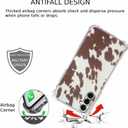 Case for Samsung Galaxy S25+ with Cowhide Pattern,Farm Animal Retro Western Cattle Desgin,Trendy Soft TPU Phone Cover Bumper(S25+,Leather)