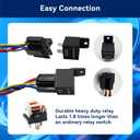Electric Fan Relay Kit 12V 60 AMP Electric Radiator Cooling Waterproof Fan Relay Kit with Thermostat Control Switch 185 On 175 Off Upgrade