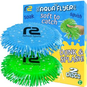 Soft Water Flying Disc for Kids  Sprays Water as it Flies! Fun Summer Water Toy for Beach Pool Backyard Camping Lake Birthday Gifts  Soft Safe Outdoor Water Toys for Boys & Girls Ages 4 5 6 7 8 9 +