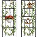 VOXOR Metal Trellis for Climbing Plants Outdoor, 70 * 19.7 Inch Tall Garden Trellis with Black Rustproof Coating, Decorative Rose Trellis for Climbing Roses, Vines, and Flowers, 2 Pack