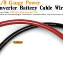 1/0 Gauge Battery Cable Wire Copper Clad Aluminum CCA Amp Wiring Kit 40FT Black/Red for Automotive Power Ground,Car Audio Speaker,Inverter Truck with 250A ANL Fuse Holder Lug Terminal Heat Shrink Tube