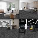 Commercial Carpet Tiles 24"x24" 18 PCS (72 Sq Ft) Heavy Duty Carpet Squares with Non-Slip Backing, Modular Floor Tiles for Office, Basement, Home (Dark Gray)