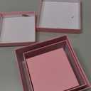 Stockroom Plus Gift Box Set - 4 Piece Assortment, Pink - Nesting & Stackable Pink Square Boxes with Lids for Weddings, Birthdays & Favors