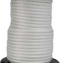 QNR 5/16" Flagpole Rope with Steel Wire Core, 100 ft Spool, Solid Braid Polyester Halyard, UV Resistant Anti Theft