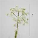 3Pcs Artificial Queen Anne's Lace Flowers Stem Faux Ammi Majus Flower for Vase Bouquets Home Office Wedding Decor (White)