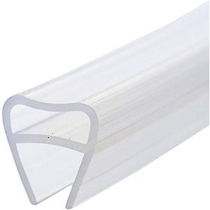 10 Ft Glass Door Seal Strip, Soft Shower Door Shower Silicone Seal Strip for 3/8 inch GlassU