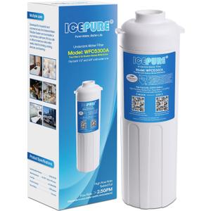 ICEPURE WFC5300A Under Sink Water Filter system, 3 Years or 22000 Gallons Ultra High Life, Replacement for ICEPURE WFS5300A Under Sink Water Filtration System, Removes Heavy Metals, Chlorine
