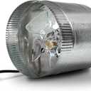 Suncourt 8-Inch Inline Booster Duct Fan Quiet Single-Speed Inductor Inline Fan with 6-Foot Power Cord, MET Listed, and Simple Installation (DB208C)