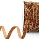 2 x MAYREEL 3/8 Inch Brown Crushed Velvet Ribbon Mahogany Vintage for Flower Bouquets Wedding Invitations Crafts Gift Wrapping Christmas Decorations Party 25 Yards