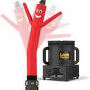 LookOurWay Air Dancers Wacky Waving Inflatable Tube Guy  7ft Tall Inflatable Advertising Waving Dancing Man with Sky Dancer Blower  Red